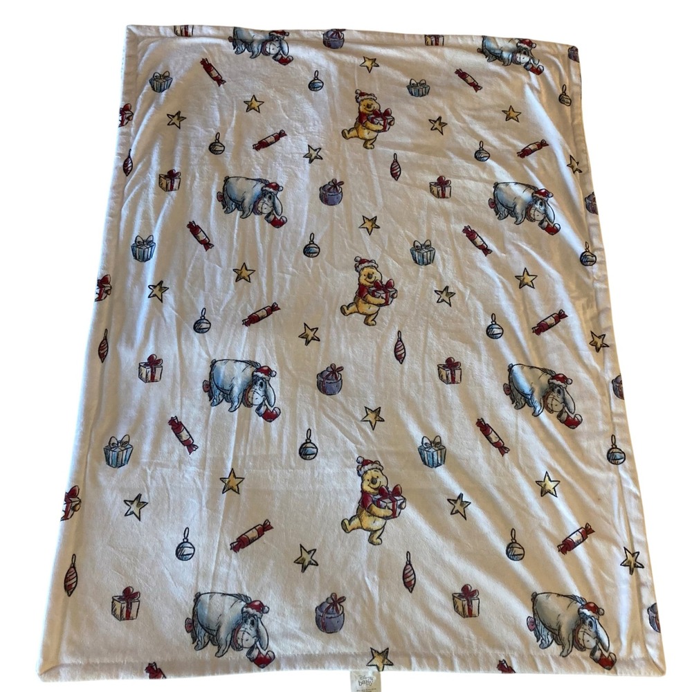 Disney Baby‎ Winnie the Pooh Christmas Blanket Holiday Plush Throw 30x40